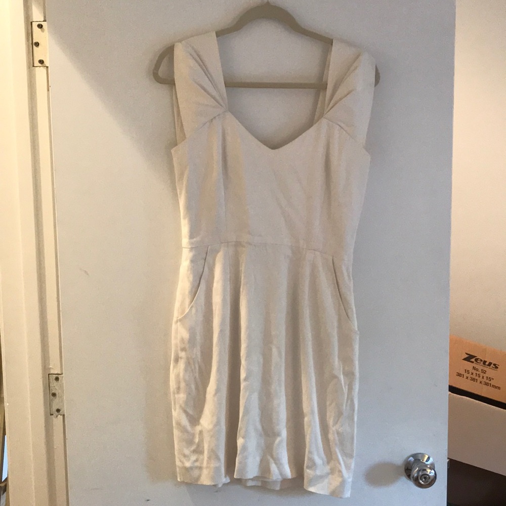 White dress with pockets